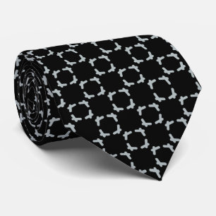 Black and Grey Cool Pattern Tie