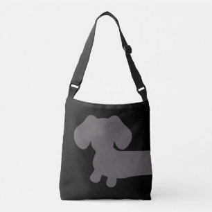 Black and Grey Dachshund Tote Bag