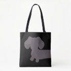 Black and Grey Dachshund Tote Bag