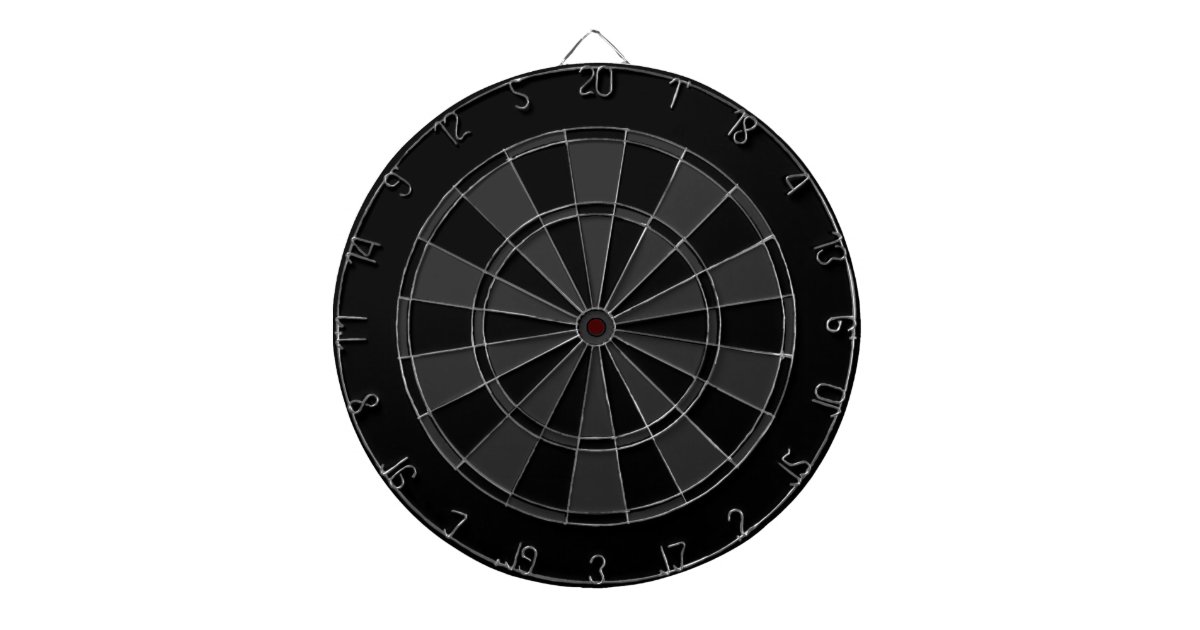 Black and Grey Dartboard Zazzle