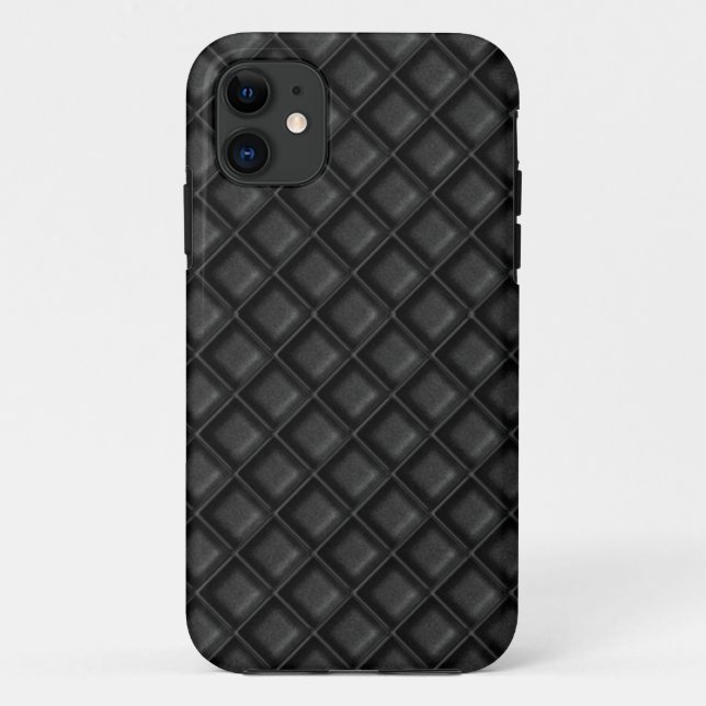 Black and Grey Diamond Pattern Case-Mate iPhone Case (Back)