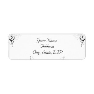 Black and Grey Floral and Scroll