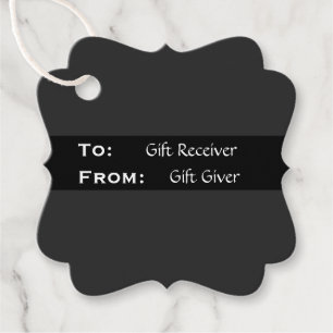 Black and Grey Gift Tag - HAMbyWG