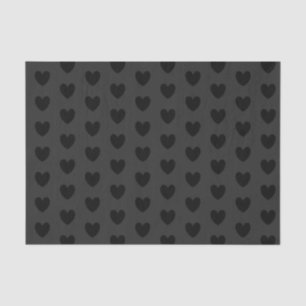 Black and Grey Hearts Tissue Paper HAMbyWG