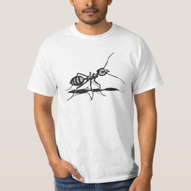 Black And Grey Insects Ant T-Shirt (Front)