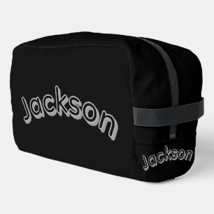 Black And Grey Jackson Name, Dopp Kit