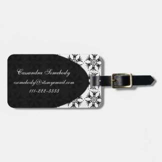 Black and Grey Kaleidoscope Luggage Tag