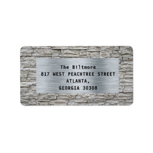 Black and grey label
