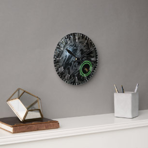 Black And Grey Lawn Bowl, Wall Clock