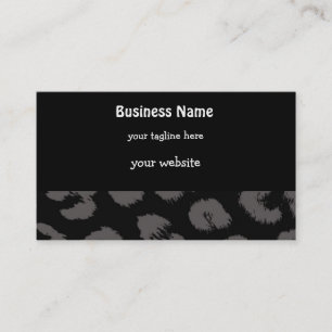 Black and Grey Leopard Pattern Business Card