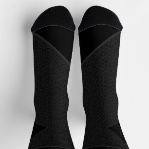 Black and Grey Modern Geometric Wavy Curved Lines Socks