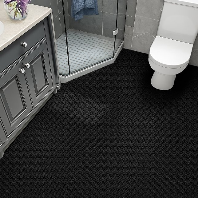 Black and Grey Modern Geometric Wavy Curved Lines Tile (Creator Uploaded)