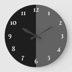 Black and grey modern  large clock