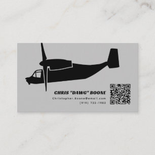 Black and Grey Modern Osprey Business Card