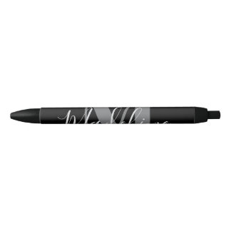 Black And Grey Monogram Elegant Ink Pen