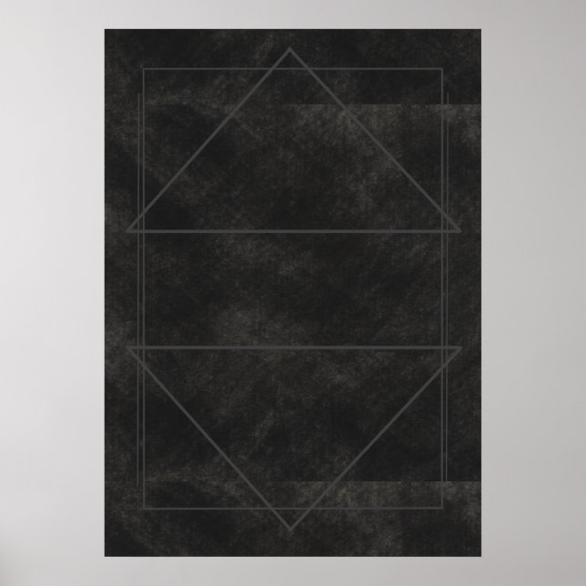 Black and Grey Moody Abstract Lime Wash  Poster (Front)