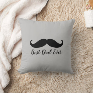 Black and Grey Moustache  Cushion