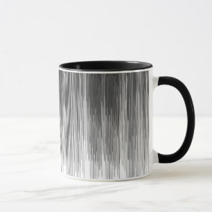 Black and Grey Paint Drips on White Mug