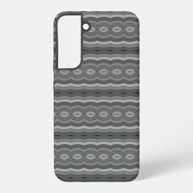 Black and grey patterned samsung galaxy s22+ case (Back)