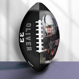 Black and Grey Player's Name Number Photo  American Football