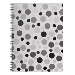 Black And Grey Polka Dots, Notebook