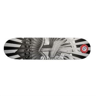 Black and Grey Sacred Heart Skateboard