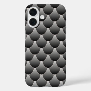 Black and Grey Scales iPhone 16 Case