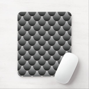 Black and Grey Scales Mouse Mat