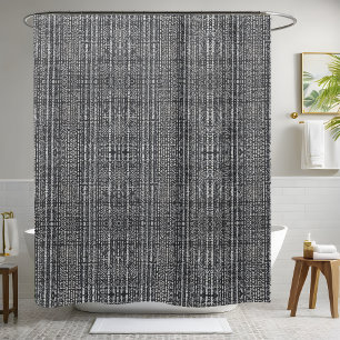 Black and Grey Shower Curtain Style 2
