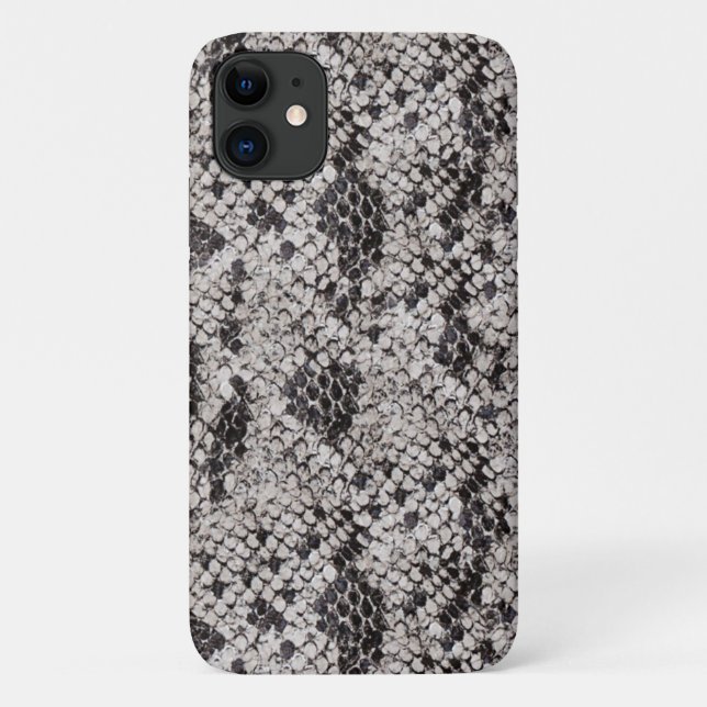 Black and Grey Snake Skin Design Case-Mate iPhone Case (Back)