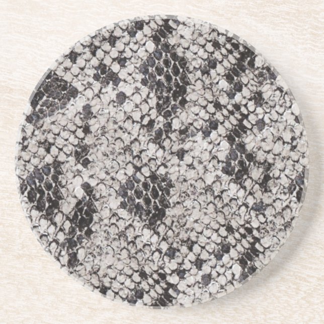 Black and Grey Snake Skin.jpg Coaster (Front)