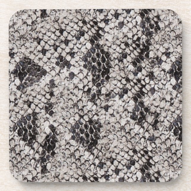 Black and Grey Snake Skin.jpg Coaster (Front)