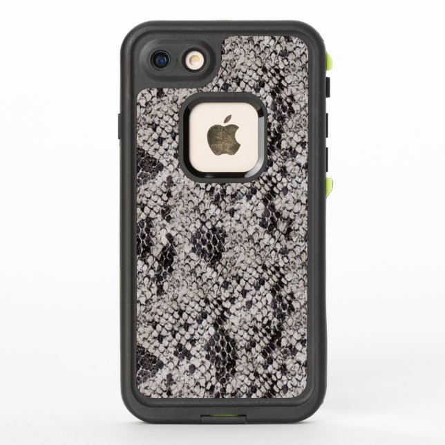 Black and Grey Snake Skin LifeProof iPhone Case (Back)