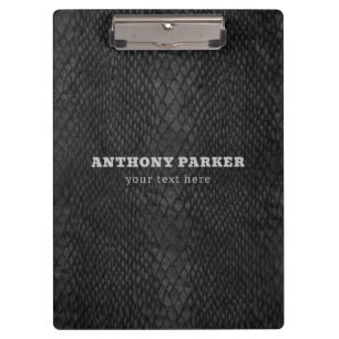 Black and Grey  Snakeskin Pattern  Clipboard