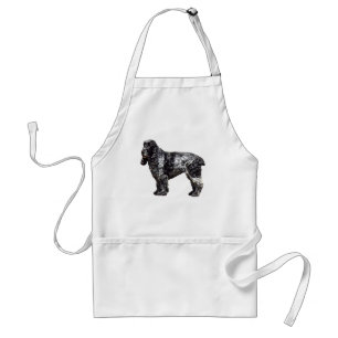 Black and Grey Spaniel Standard Apron