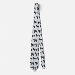 Black and Grey Spaniel Tie