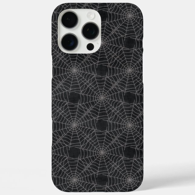 Black and Grey Spiderweb Gothic Pattern Case-Mate iPhone Case (Back)