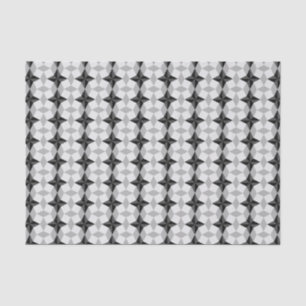 Black and Grey Starbust and Rhombus Pattern Tissue Paper