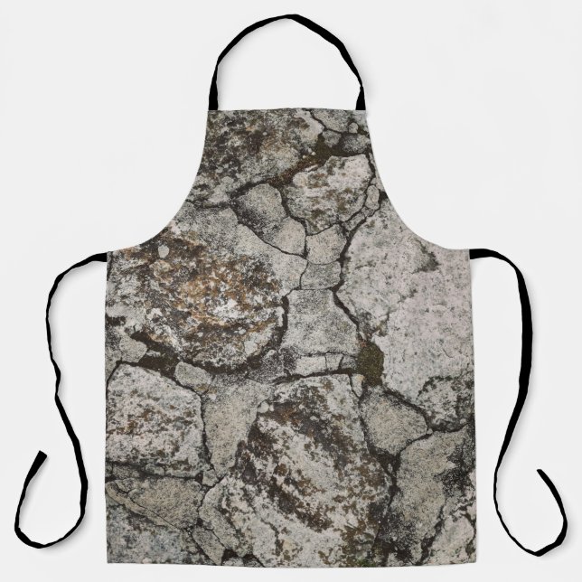 Black and grey stone fragment apron (Front)