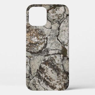 Black and grey stone fragment iPhone 12 case
