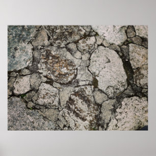 Black and grey stone fragment poster