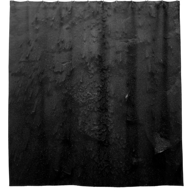 Black and grey stone fragment shower curtain (Front)