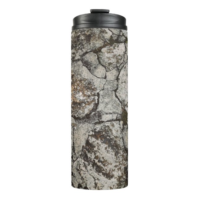 Black and grey stone fragment thermal tumbler (Front)
