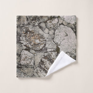 Black and grey stone fragment wash cloth