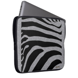 Black and Grey Stripes Laptop Sleeve