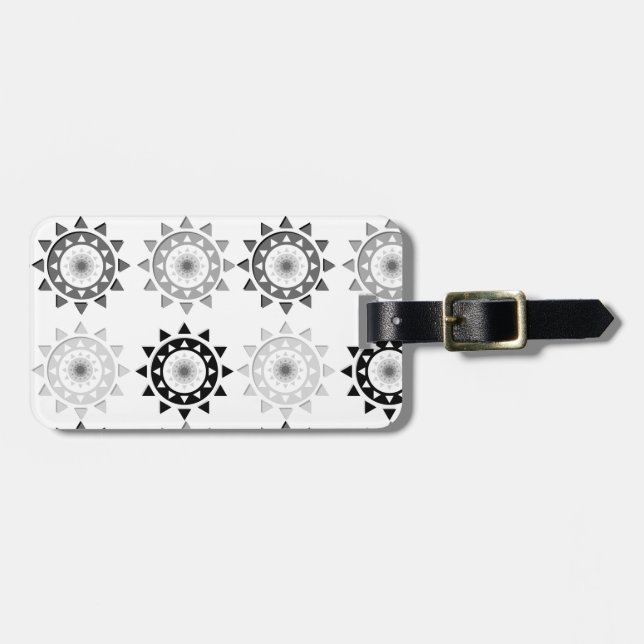 Black and Grey Suns Luggage Tag (Front Horizontal)