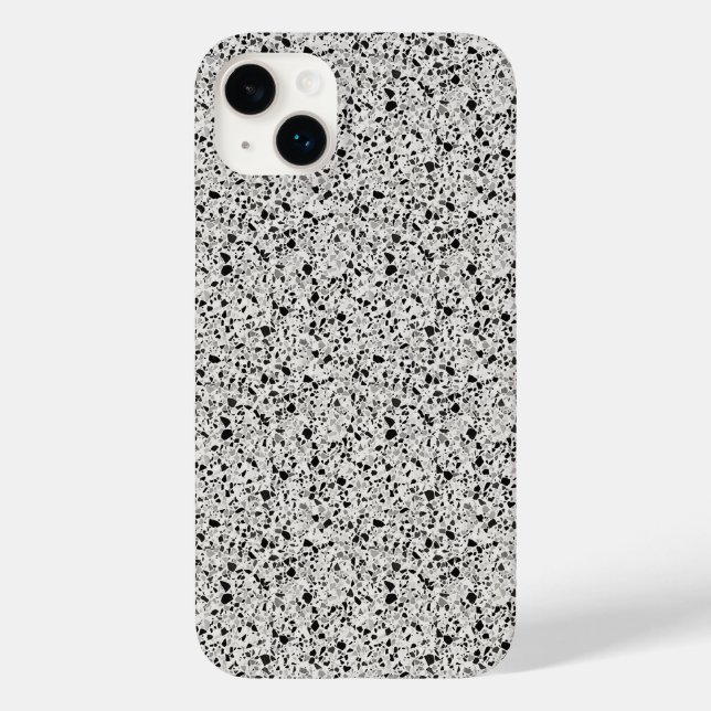 Black And Grey Terrazzo Patterned Case-Mate iPhone Case (Back)
