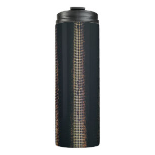 Black and grey textile thermal tumbler