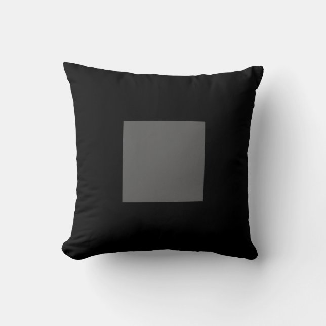 Black and Grey Thick Border Pillow (Front)