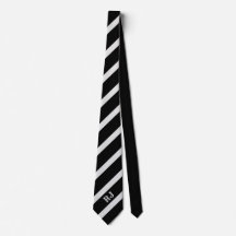 Black and Grey Tie With Monogram
